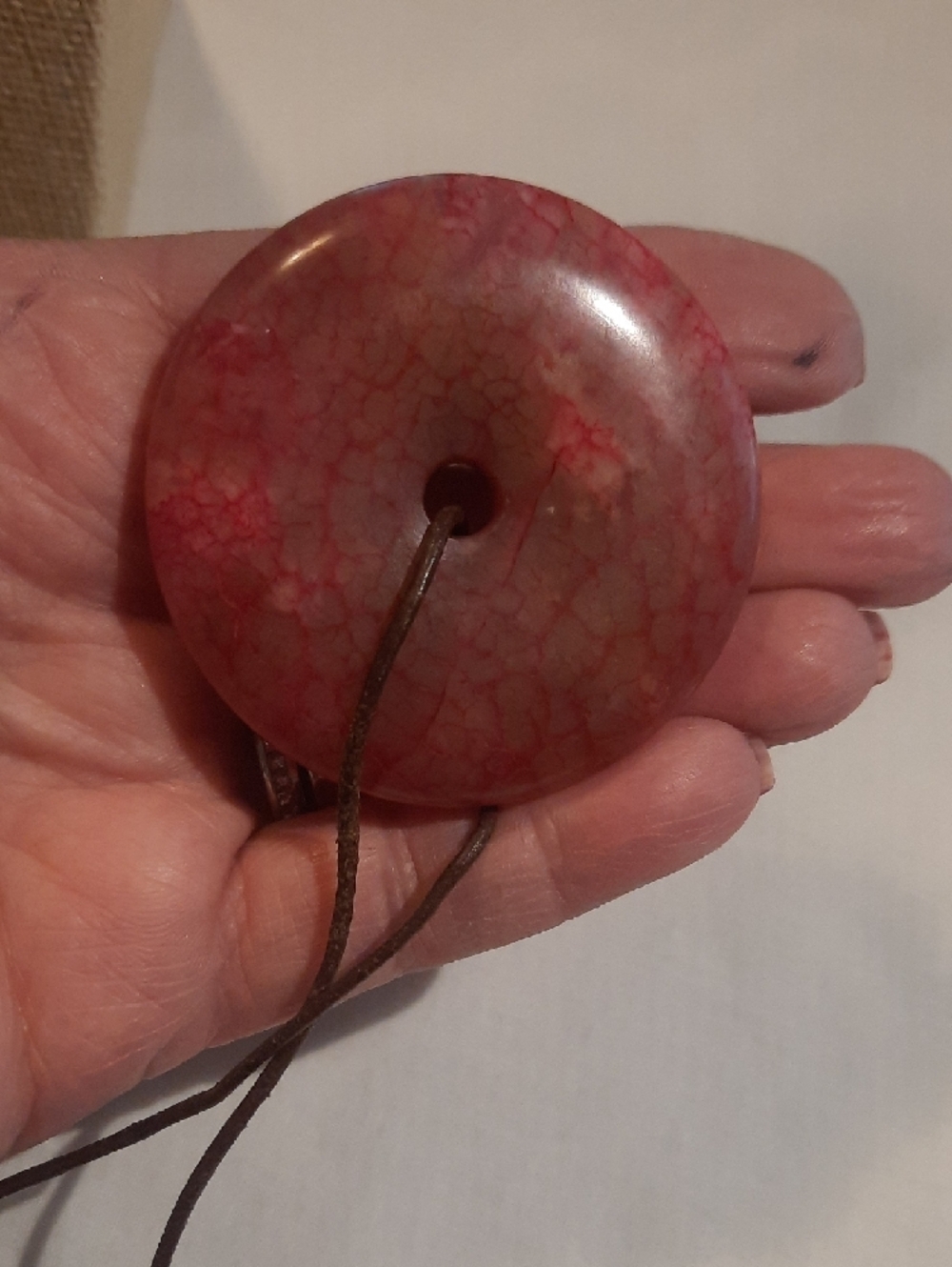 Red Jade Or Chicken Vein Dougnut. - Picture 2 of 5